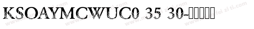 KSOAYMCWUC0 35 30字体转换